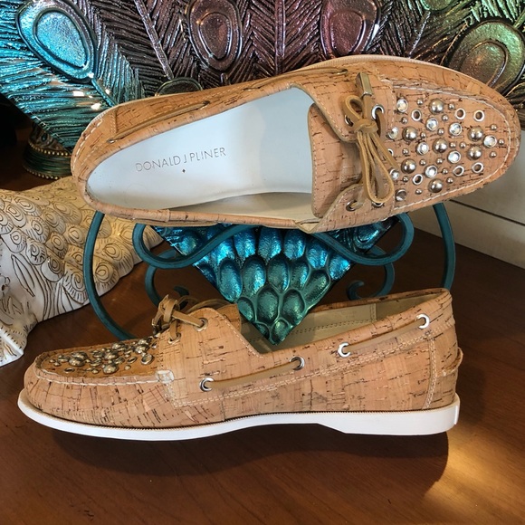 NWOT Sz 8.5 Donald Pliner natural cork loafers - Picture 7 of 8